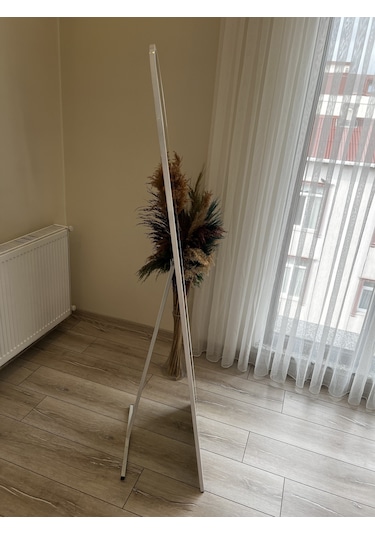 Beyaz Oval Ayaklı Boy Aynası 50x160 Beyaz