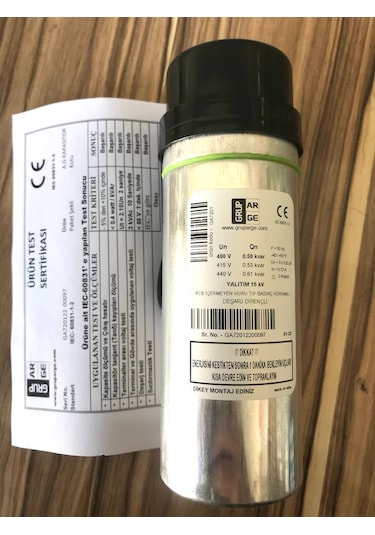 Gruparge 0.5/0.61 Kvar 400v/440v Kondansatör