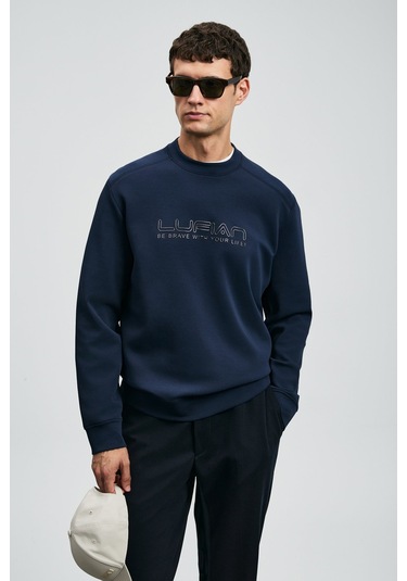 Lufian Erkek Luther Sweatshirt 112030171 Lacivert Lacivert