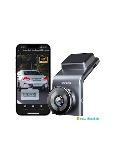 360+ G300H Pro 2K QHD ADAS Wifi + GPS 140° Geniş Açı Gece Görüşlü Akıllı Araç İçi Kamera