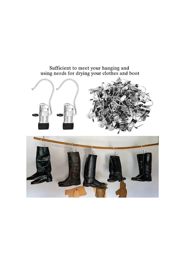 Açık Yeşil-ağır Paslanmaz Çelik Asma Kancaları Klipler Ev Depolama Kurutma Klip Yorgan Battaniye Yatak Çarşafı