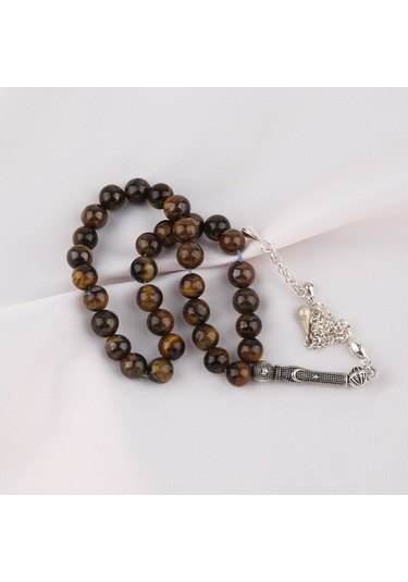 Kaplangözü Bilek Boy Küre Kesim 9mm Tesbih Kahverengi