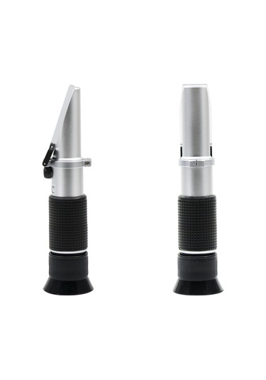 Springsun Jy009 El Tipi Refraktometre - 0-22 Bé, 0-25%alkol, 0-40 Brix 3'ü Bir Arada Şarap Ölçüm Aleti Alüminyum, Siyah