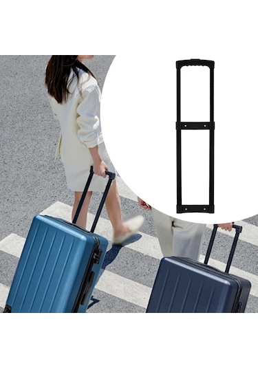 Homyl Yedek Seyahat Bagajı Uzatılabilir Sap Siyah Profesyonel Siyah