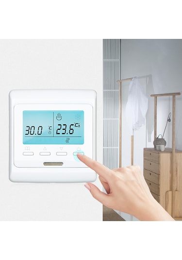 Lemestar 16a Akıllı Termostat: Enerji Tasarruflu Isıtma Kontrolü, Lcd Ekran, Programlanabilir Mod Ve Çocuk Kilidi Özellikli.