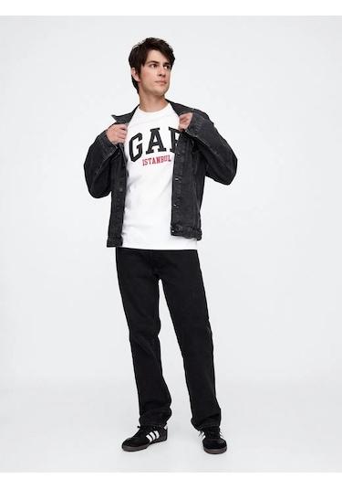 Gap 745261000 V-frch Gap İstanbul T Erkek Tişört Beyaz