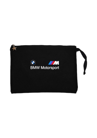 BMW Logo M Power Motorsport Siyah Clutch Cüzdan / El Çantası Siyah