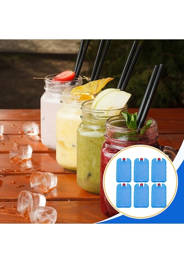 Suntek 6 Adet Buz Bloğu Yeniden Kullanılabilir Sızdırmaz Mavi