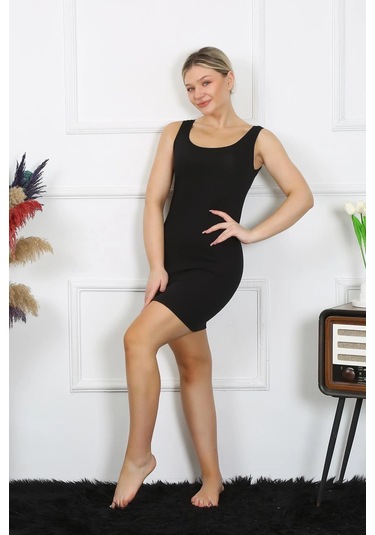 Giyim Bayan Kalın Askılı Tunik Body Siyah Siyah