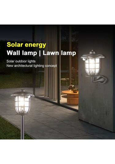 Qingmipy Güneş Enerjili Hareket Sensörlü Sinek Öldürücü Bahçe Aydınlatma Lambası, Su Geçirmez Siyah