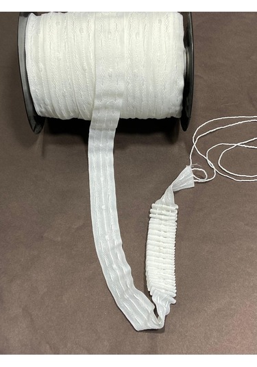 Perde Büzgü Şeriti / Perde Ekstraforu / 5 Metre Beyaz