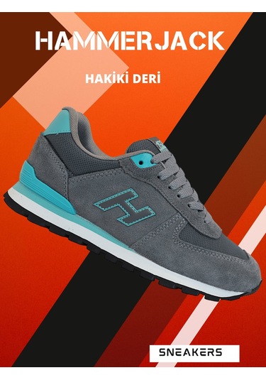 1743-peru Hakiki Deri Anatomik Eva Tabanlı Unisex Sneak Gri Turkuaz Çok Renkli