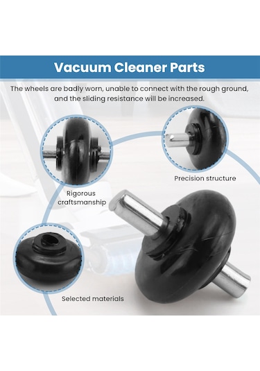 Sointeresting  Elektrikli Süpürge Powerhead'leri İçin 3x Akslar Ve Silindirler Motorlu Başlıklar Küçük Şaft Tekerlekleri Yedek