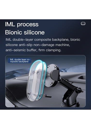 Totu Dcts-019 Ming Serisi Araç Tutucu, Hava Çıkışlı Versiyon Yarı Saydam Siyah