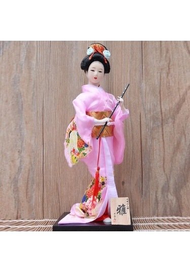 Lijinxu Magideal Masa Dolabı Kitaplık Için Japon Kimono Doll Halk Stil-c