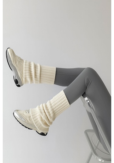 Basic Kalın Pamuk İçerikli Tozluk Ekru