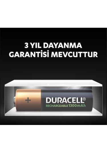 Duracell HR6/DC1500 1300 mAh AA Ni-MH Şarj Edilebilir Kalem Pil 2 x 2'li