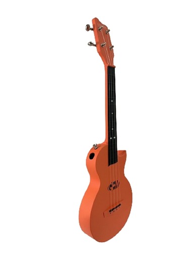 Carbon Fiber Ukulele Tam Profesyonel Ful Set Mat Turuncu