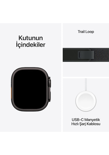 Apple Watch Ultra 2 GPS + Cellular 49 MM Titanyum Kasa Trail Loop M/L Akıllı Saat (Apple Türkiye Garantili)