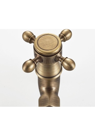 Novahub Suntek Antik Pirinç Bahçe Çamaşır Makinesi Su Dokunu Musluğu, Estetik Ve Fonksiyonel Pirinç B