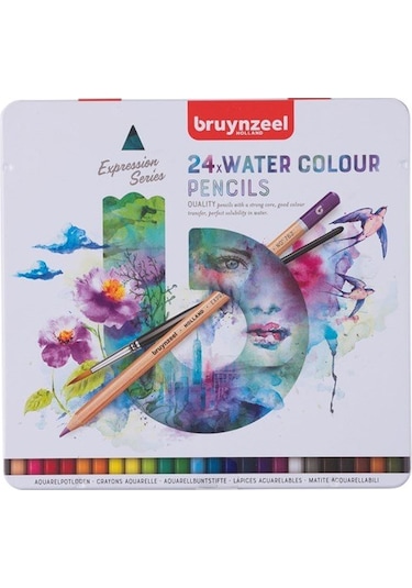 Bruynzeel Holland 24x Water Colour Pencils 24 Renk Sulu Kuru Boy