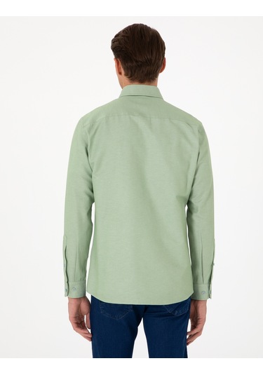 Pierre Cardin Erkek Çağla Gömlek Desenli 50306996-vr016 Çağla