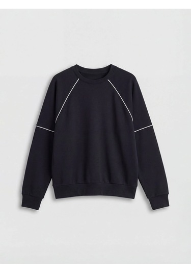 Lc Waikiki Lacivert Bisiklet Yaka Kadın Sweatshirt