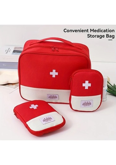 Hightower Mavi Taşınabilir Seyahat Çantası Kampçılık Acil Durum İlk Yardım Çantası