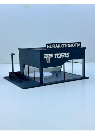 1/64 Ölçekli Tofaş Diorama Tasarımlı Araç Sergileme Garajı 3d Baskı