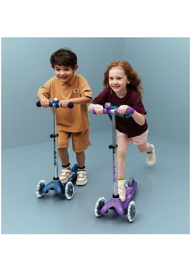 Micro Mini Micro 3 Tekerlekli Scooter Deluxe Fairy Glitter Led Purple