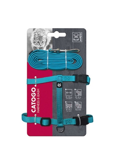M-pets Catogo Kedi Göğüs Tasması Seti Mavi 90-170 Cm 244-58005.01