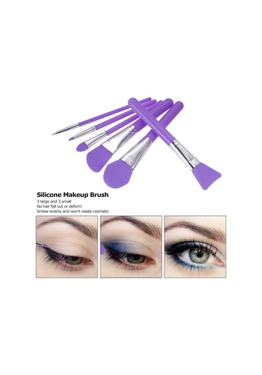 Shineyee 6'li Silikon Makyaj Fırçası Seti - Fondöten Ve Mask Uygulama Fırçaları, Dökülmez, Hafif Ve Ekonomik