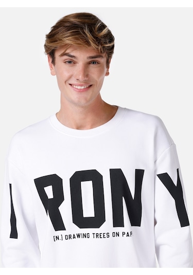 Colin's Colins Beyaz Erkek Sweatshirt Beyaz