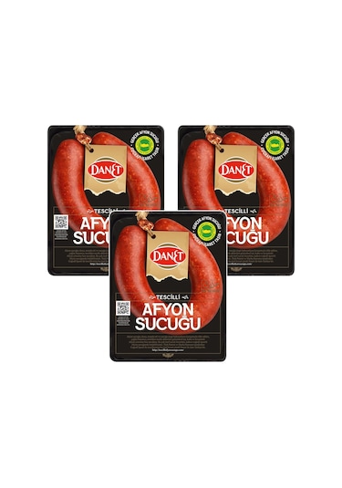 Danet Tescilli Afyon Sucuğu Fermente 300 G X 3 Adet
