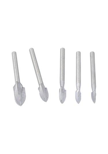 Geeroyoo 5 Parça Ahşap Oymak Matkap Ucu Seti - Hızlı Çelik Malzeme, 3-8mm Çap Aralığı