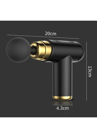 4 Başlıklı Usb Şarj Olabilen Masaj Tabancası Beyaz