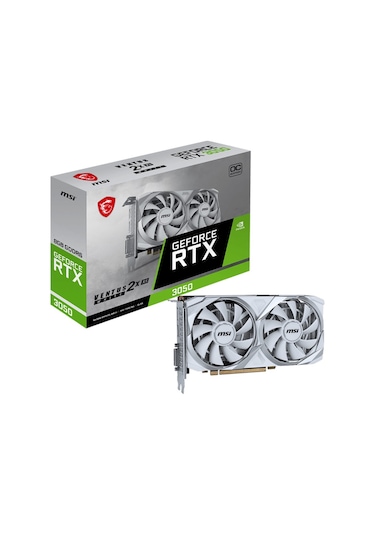 MSI Geforce RTX3050 Ventus 2X XS White 8G Oc GDDR6 Ekran Kartı