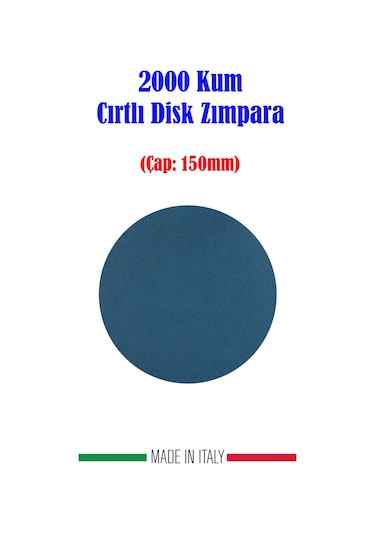 Grin Su Geçirmez Cırtlı Disk Film Zımpara 150 MM 2000 Kum