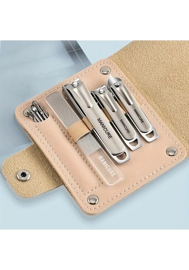 Venturemart Taşınabilir Tırnak Bakım Seti - Kahverengi Seyahat Kiti