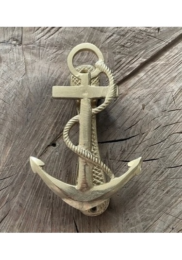 Gemi Çapası Kapı Taktak Sarı Renk Pirinç Kapı Tak Tak Kapı Tokmagı