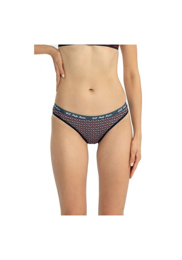 U.s Polo Assn. 66428 Kadın Karışık Desen Pamuklu 3'lü Slip Külot-lacivert Lacivert