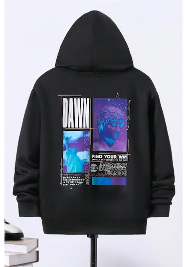 Çocuk Dawn Baskılı Sweatshirt Siyah