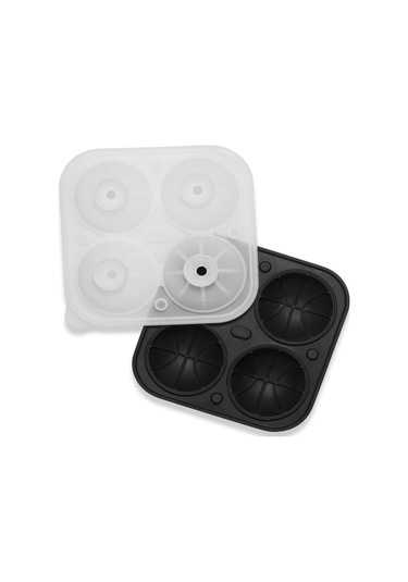 Silikon Basketbol Buz Küpü Eğlenceli Şekiller, Yenilikçi Basketbol Hediyeleri, 2.2" Büyük El Sanatları Yuvarlak Küre Buz Topu Kalıpları Oyun Günü, Viski, Kokteyller, Burbon İçin