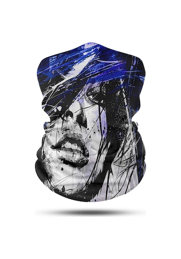 Motosıklet Bandana-boyunluk Crt-125 Siyah - Mavi