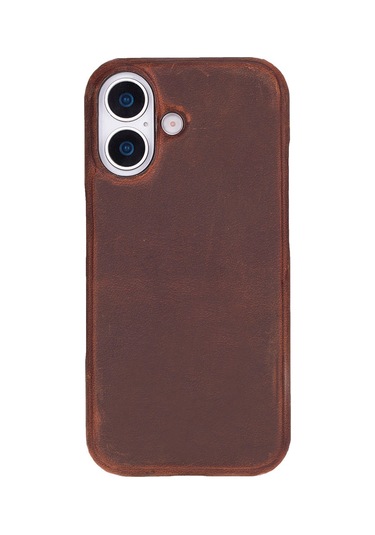Bloomcase Ultimate Jacket Saddle Brown - Apple Uyumlu iPhone 17 6.3" Hakiki Deri Kılıf Kahverengi