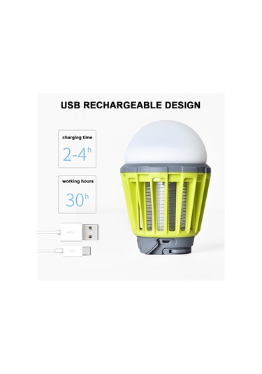 Tenfowee "taşınabilir Kamp Lambası Ve Sivrisinek Kovucu - Su Geçirmez, Usb Şarjlı, 3 Renk Seçeneği" Çok Renkli