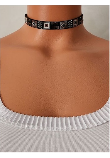 Harmel Jewelry Miyuki Dokuma Choker Kolye Altın