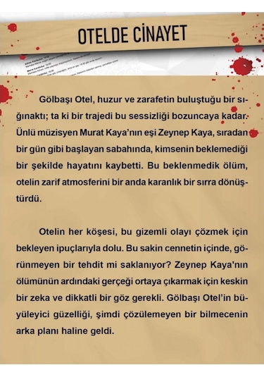 Dedektif Cinayet Çözme Oyunu - Otelde Cinayet