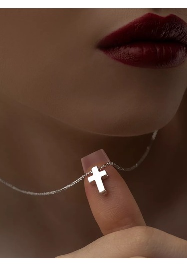 925 Lıght Gümüş Haç Kolye 227376403