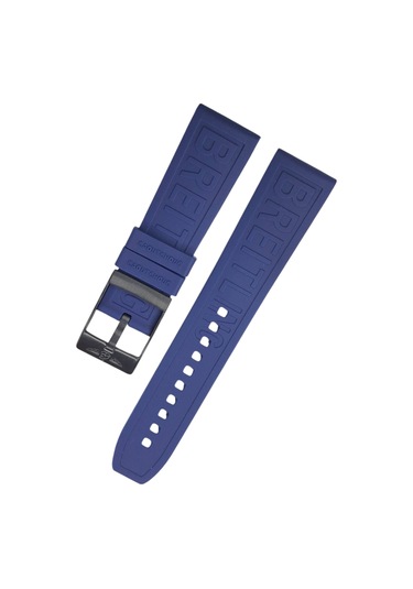 Breitling Modeli 22mm Lacivert Renk Silikon Saat Kordonu Lacivert